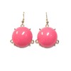 Upcycled Pink Bubble Large Round Earrings