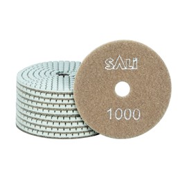 Sali 10 Pack Diamond Polishing Pads 4 Inch Wet Granite Stone Polish Pad Kit for Drill, Grinder, Polisher Polishing Pad for Concrete Marble Stone Countertop Quartz 1000# Grit