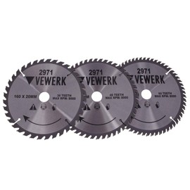 3 x circular saw blades 160 x 20 mm TCT wood HM saw blade 36Z 48Z 60Z reducing ring 16 mm