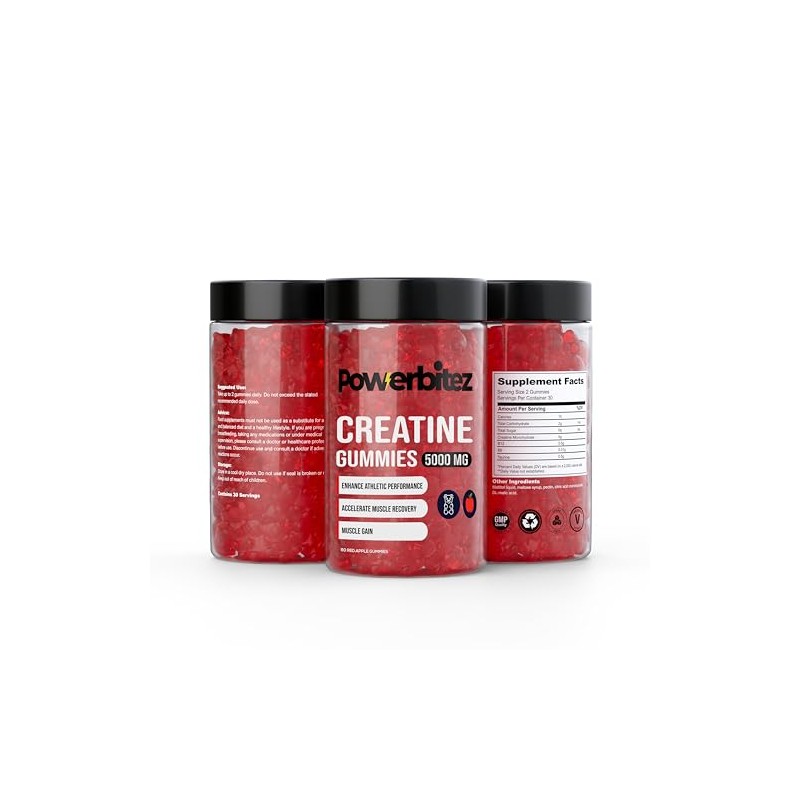 Creatine Gummies for Men & Women, 5g Creatine Monohydrate per