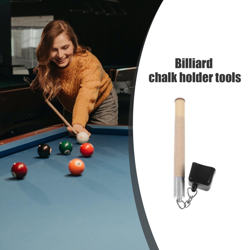TOVINANNA Portable Pool Cue Chalk Holder Billiard Supply Snooker Cue