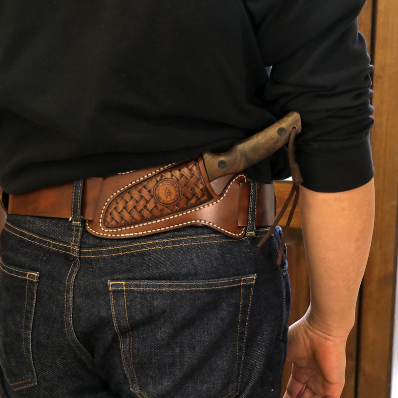 Tourbon Leather Fixed Blade Knife Sheath for Belt Knives Holder