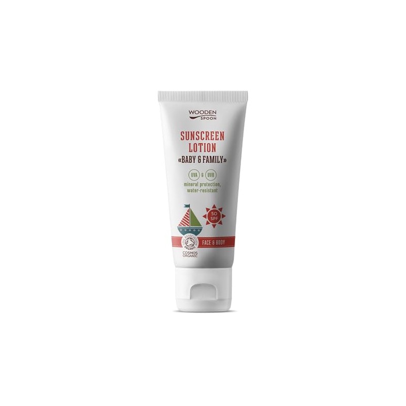 Wooden Spoon Organic Certified Sunscreen Lotion "Baby & Family" 50SPF