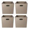 Set 4 Cajas Organizador Plegable Almacenamiento Hogar Negro