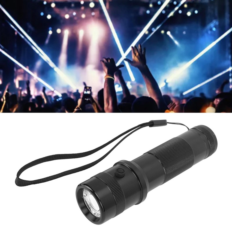 Asixxsix Multicolor LED Flashlight, 10 Colors RGB Flashlight IPX4 Waterproof