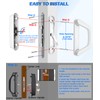 ALLYWASAI Sliding Patio Door Handle Set with Mortise Lock, Suitable