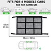 CCAIPU Car Ceiling Cargo Storage Net Pocket, Adjustable Double-Layer Mesh