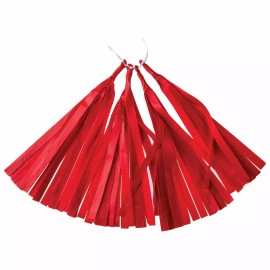 Cultural Intrigue 4 Pack | Tissue Paper Tassel Set (Red, Pre-Folded EZ-Fold)