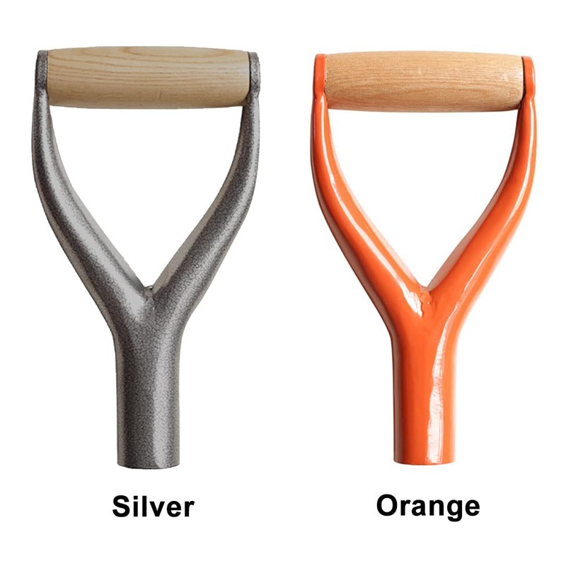 Shovel D Grip Handle,Metal Shovel Replacement Handle with Wooden Grip,31mm