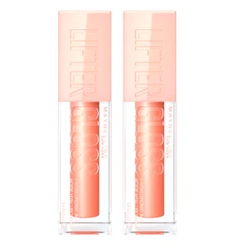 Maybelline New York Lifter Gloss Volumengebender Lipgloss mit Hyaluronsäure, Farbe Amber 007-2, 2 Stück