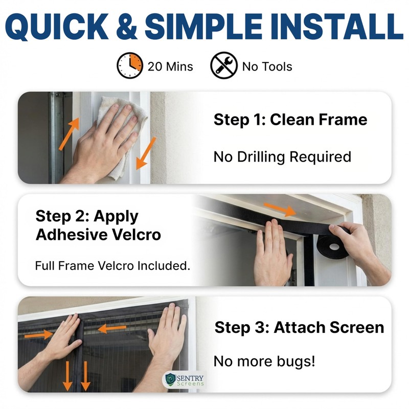 2 Car Garage Door Screen Magnetic Self-Closure- Retractable Fiberglass Mesh