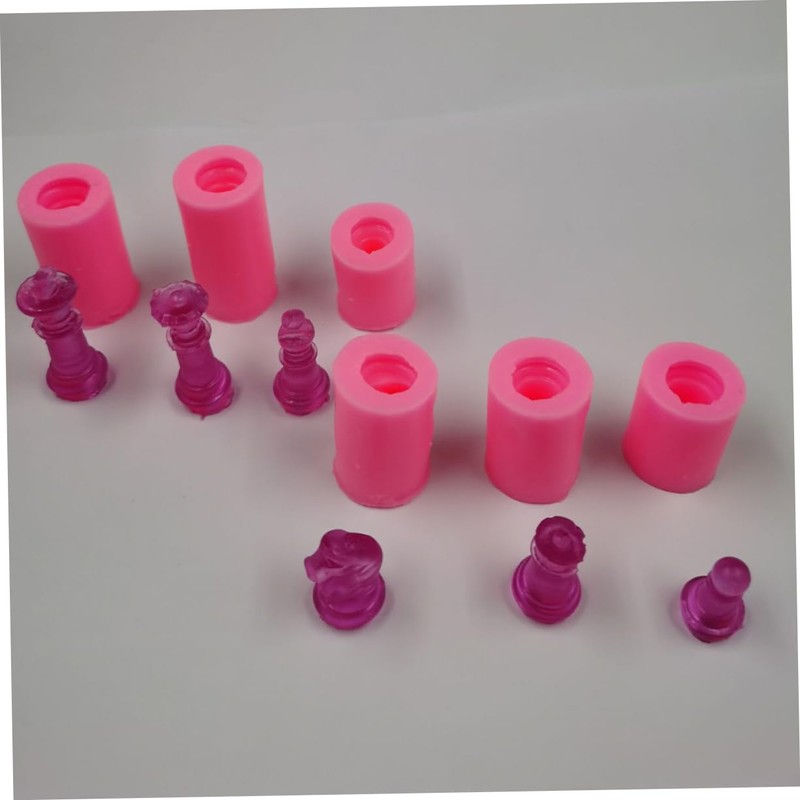 Ciieeo 6pcs DIY Molds Handicraft Molds Flexible Chess Molds Crafts