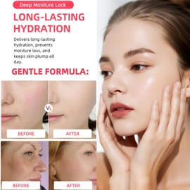 PDRN Collagen Jelly Cream, Skin Tightening and Hydrating Facial Moisturiser, 50 ml, Pink Glow Formula for Plump Glass Skin,Lightweight Non-Greasy Cream