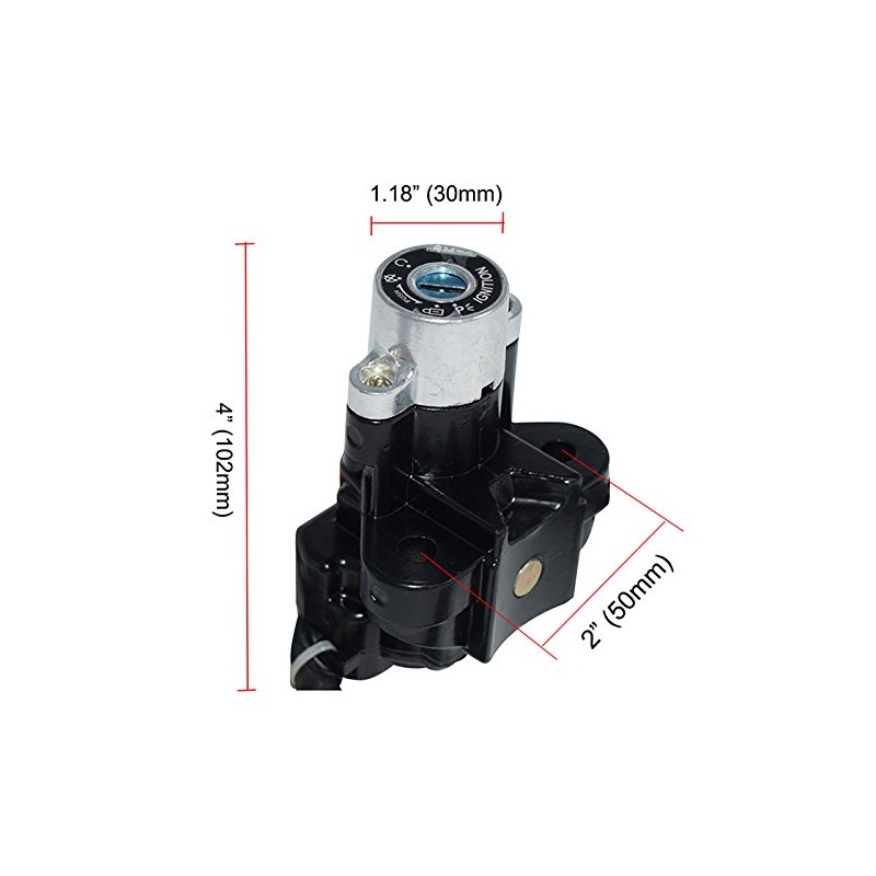 Feiteplus Interruptor de encendido para motocicleta con 2 llaves de