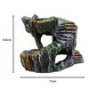 NUZAMAS Resin Turtle Cave Decorative Floating Platform for Reptile Fish