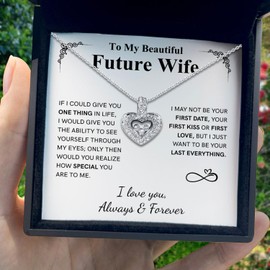 TRYNDI Necklace Gifts for Future Wife from Husband - Fiance Valentines Gift for Her Anniversary, Birthday, Christmas, Jewelry for Future Wife