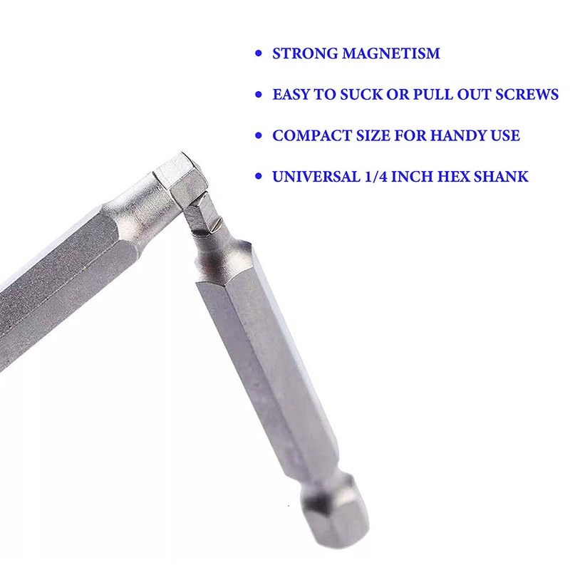 Square Drill Bit Set, 3PCS 100MM Magnetic Square Head Screwdriver