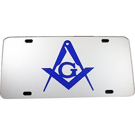 Mason Inlaid Symbol Mirror License Plate [Car/T...