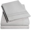 1500 Supreme Collection King Sheet Sets Light Gray Silver -