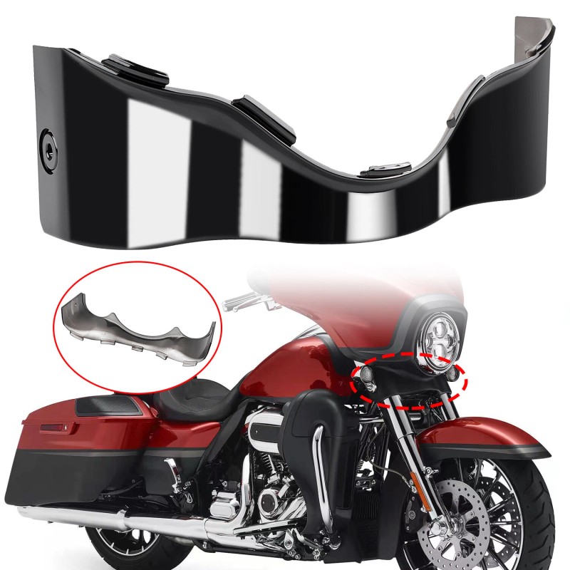 Unbranded Gloss Black Batwing Lower Trim Skirt Fairing For Harley
