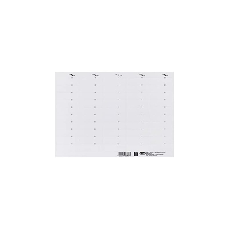 ELBA Beschriftungsschild für Komfort-Sichtreiter Vertic, 50 Stück, weiß