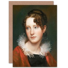 Artery8 Rembrandt Peale Portrait Of Rosalba Peale Fine Art Greeting Card Plus Envelope Blank Inside