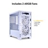 LIAN LI High Airflow Micro ATX White PC Case, RGB