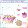 YIDAKO 4 Pack Easter Baskets with Handles and 4 Color