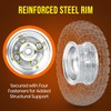 AR-PRO (2-Pack) 10-Inch Solid Rubber Tire Wheels - Replacement 4.10/3.50-4"