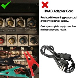 CybNemo HVAC Adaptor Cord Jumper Wires HVAC Tools 3-Core Heavy Extension Cable Compatible HVAC Tool Clearance and Equipment Circuit Breaker Finder Kit Accessory Compatible with Yellow Jacket -1M/3.3FT
