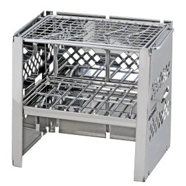 Captain Stag, UG-43, Barbecue Cooking Stove, Open Air Fire, 2-in-1, Collapsible, Smart Grill, B6 Type, with Bag