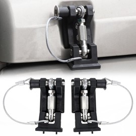 JHD-TOGO para Jeep Wrangler TJ Accesorios Cerradura de campana, cierre de seguridad de campana de aluminio con llaves para Jeep Wrangler TJ 1997-2006 (1 par, negro)