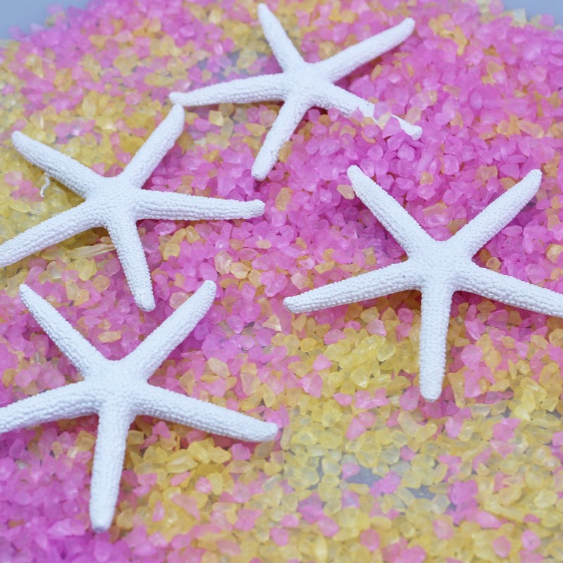 LJY 25 Pieces 8cm White Resin Pencil Finger Starfish for