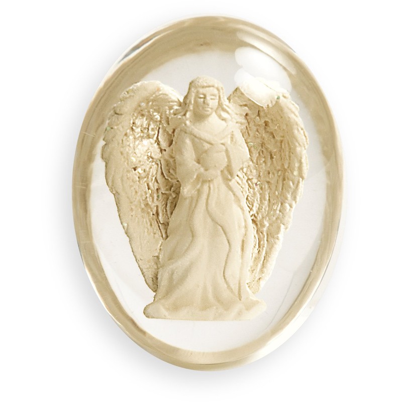 Angelstar 8717 AngeLight Angel Worry Stone, 1-1/2-Inch, Clear, Beige