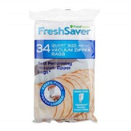 FoodSaver FreshSaver Quart-sized Vacuum Zipper Bags 34 Count (Pack of 1)