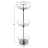 Three Tier Revolving Shoe Tree Orgainzer Rack with Chrome Finish