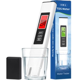2025 New 4 in 1 TDS Meter, TDS Meter Digital Water Tester, Accurate and Reliable, Water Tester,TDS EC and Temperature (° C/° F) Meter, 0-9990ppm,Used for Drinking Water and RO/DI Systems