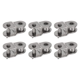 uxcell 6Pcs Chain Offset Half Link Roller 8mm Pitch Stainless Steel Standard Chain End Connector Split Links for 05B Chain