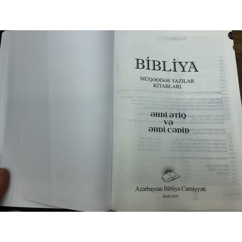 AZERI Bible Latin Script HB Thumb Index