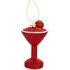 VFM - Red Glitter Cocktail Decoration Hand Painted Hanging Christmas