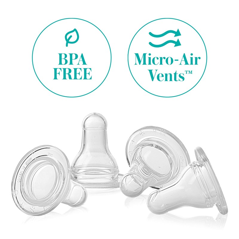 Evenflo 4 Pack Classic Silicone Nipple, Medium Flow (3-6 months)