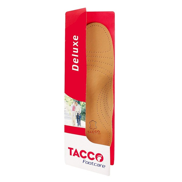 Tacco Deluxe | Natural Leather Orthotic Arch Supports | Color Natural | Men's and Women's | (Men's Size 10)