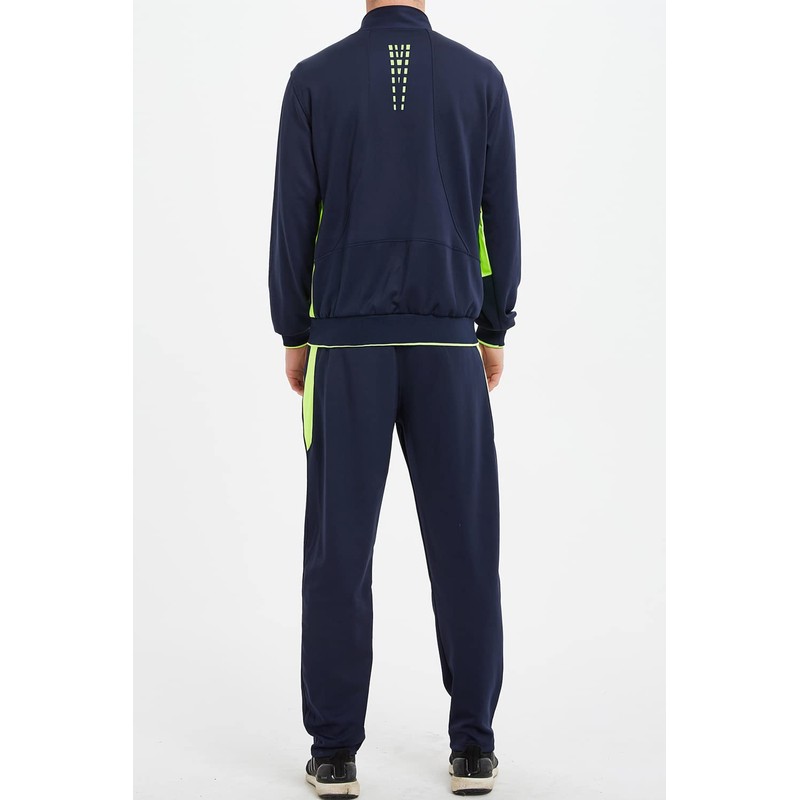 TBMPOY Men's Jersey Top and Bottom Sportswear Set, Sweatshirt, Running