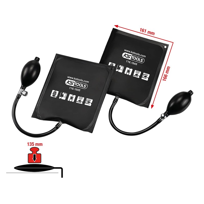 BRILLIANT TOOLS Tools 116.1045 Pressure Pad Set with Hand Pump
