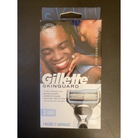 Gillette SkinGuard Men Razor for Sensitive Skin 1 Handle + 2 Refill Cartridges