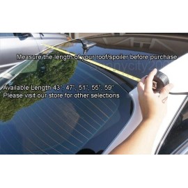 SteelCase 55" Semi Gloss Black Rear Diffuser Window Roof Trunk Spoiler Lip For Dodge