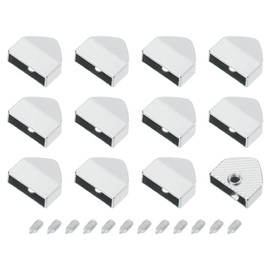 sourcing map 12Pcs Metal Belt Buckle End Tips, 0.98" Wide Pentagon Webbing Zipper Tips Clip Buckles with Screws for DIY Sewing Craft Purse Belt Repair, Silver Tone