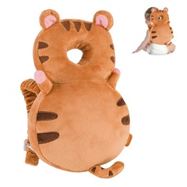 Baby Head Protector Backpack, Toddler Toddler Head Protector, Toddler Head Protector Padded Backpack Elasticated Carrier Wear (Tiger)