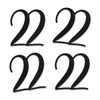 Black Glitter 22 Cut-Out Numbers, 22nd Birthday Party Anniversary Decorations