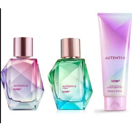 Autentik Set: Autentik and Autentik Vibes Eau De Parfum/Perfume 1.5 fl oz / 1.5 fl oz and Locion hidatante Autentik 4.4oz